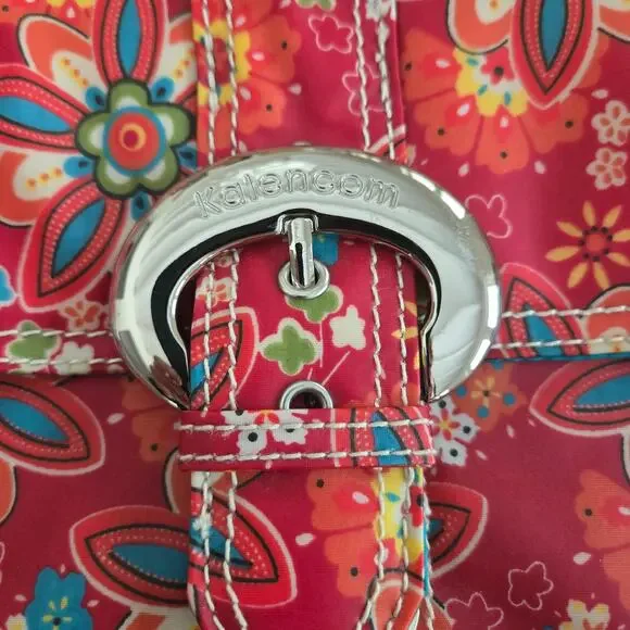 Kalencom NWT Red Primavera Floral Buckle Diaper Bag, Bottle Holder and Pouch - Picture 5 of 12